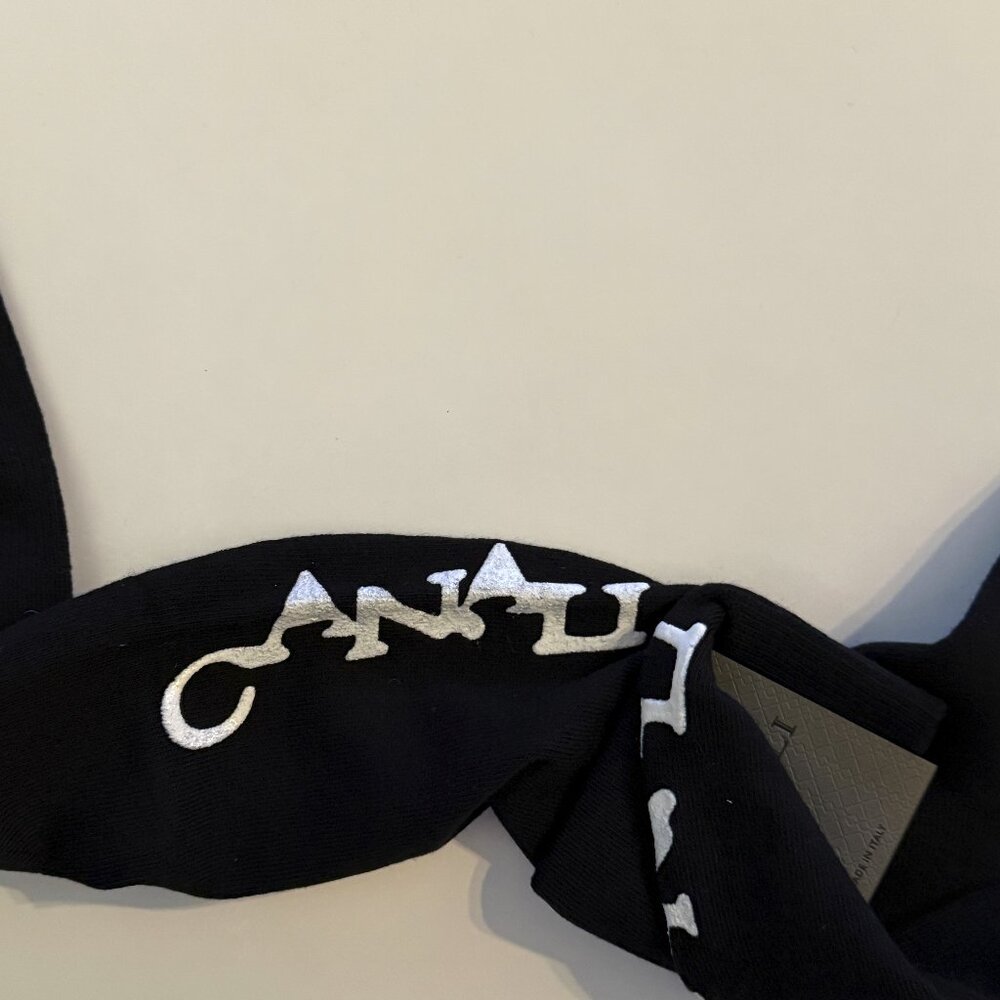 Canali Luxury Designer Black Logo Socks - Picture 4 of 4